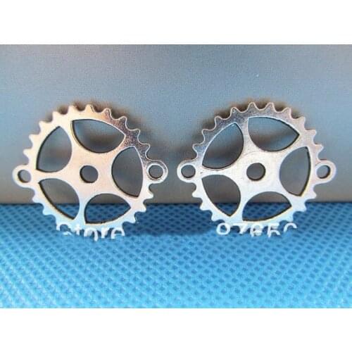 50pcs Antique Silver tone/Antique Bronze Gear Connector Pendant Charm/Finding,Bracelet Charm,Necklace Pendant,DIY Jewelry