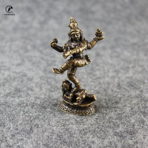 Antique Bronze Nepal guanyin Buddha Statue Solid Copper Buddha Figures Ornaments Buddhist Faith People Home Decorations Crafts