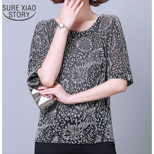 Glitter Shirt Tops Fashion New Elegant Shiny Sequin Blouse Tunic Women Blouse Plus Size Silver Golden Shine Womens Blouse 15769