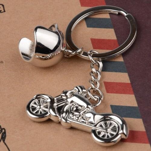 Fashion Men Cool Motorcycle Pendant Alloy Keychain Car Key Ring Key Chain Gift Gold Ingot Knots Tassels DIY Jewelry Decorative