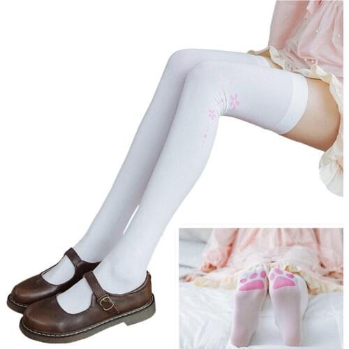 Cute Cat Claw Thigh High Socks Cosplay Over Knee Kawaii Cat Paw Stockings Overknee Lolita High Socks Hristmas Stockings