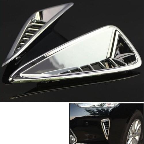 For Toyota Camry 2015 2pcs ABS Exterior Car Front Outlet Trim Air Vent Cover Decoration Frame Sticker Styling Accessories