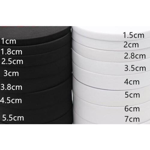 Mix polyester Elastic band for trousers/shoes/cloth etc 1-7cm 40m/roll