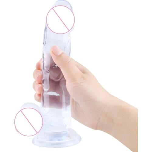 Erotic Jelly Realistic Dildo for Woman Artificial Penis Suction Cup Anal Dildo Clitoris Stimulation Sex Toys for Woman Lesbian