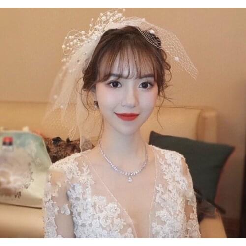 Elegant 100% Handmade Short Bridal Veils Double Layer With Combs White Hair Veil Wedding Accessories for Women