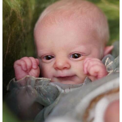 NPK 17inch Woodland Reborn Doll Kit Fairy Elf Flynn with body and eyes Unpainted Doll Parts