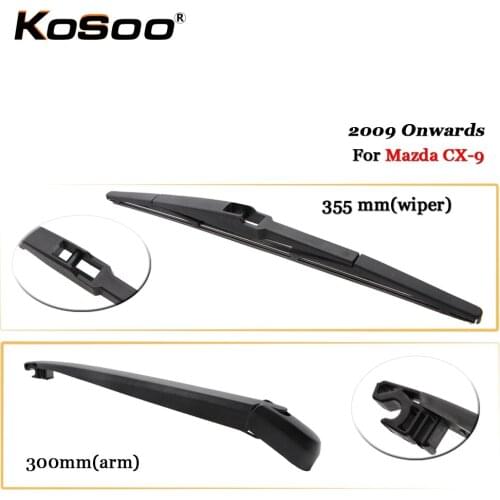 KOSOO Auto Rear Car Wiper Blade For Mazda CX-9,355mm 2009 Onwards Rear Window Windshield Wiper Blades Arm,Car Accessories