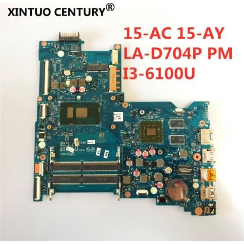La-d704p motherboard For HP 15-ay notebook motherboard integrated graphics card i3-6100u CPU 100% free shipping test