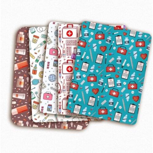 IBOW Health Care Theme Polyester Cotton Fabric Sheet DIY Material Masks Sewing Home Textile Raw Materials 45*145CM/pc