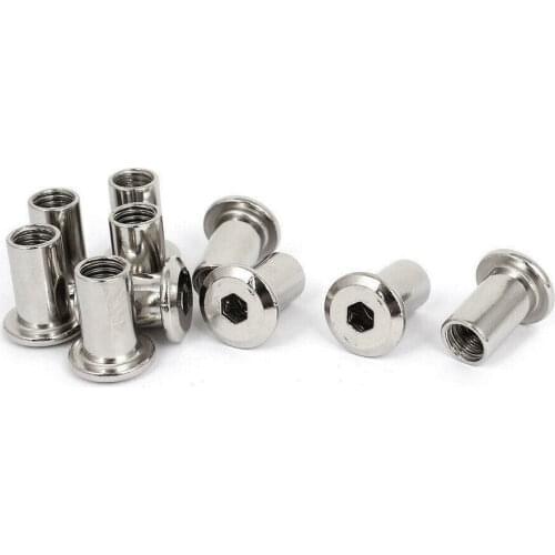 M6 M8 M10 Nickel Steel Rivet Nut Hex Socket Furniture Connector Cap Nuts Barrel
