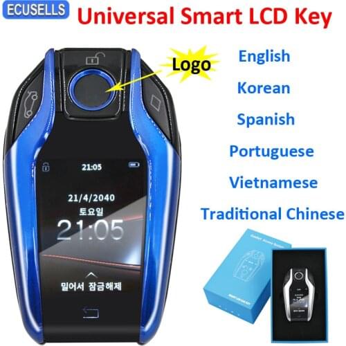 Modified Universal Smart Remote Car Key LCD Screen for BMW/Benz/Audi/Toyota/Honda/Cadillac/Lexus/KIA/Ford/Hyundai English Korean