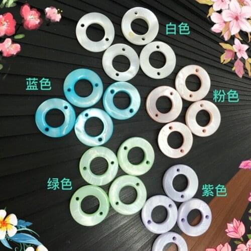 Fashion fresh water shell beads mix color 15mm round DIY loose shell beads with holes xsb126
