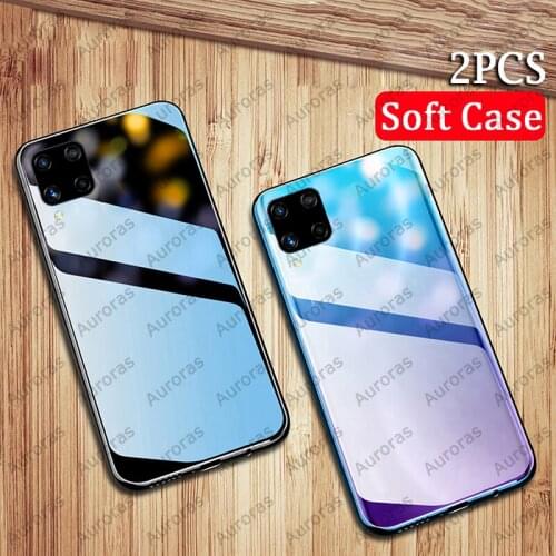 Auroras 2 pcs Clear Water Soft Case For Samsung Galaxy M32 Case Transparent Phone Cover For Samsung M32 4G Clear Case