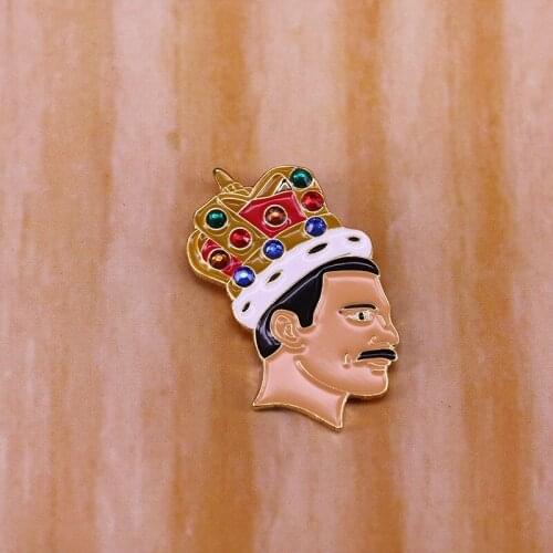 Freddie Mercury lapel pin Queen Rock and Roll music pride LGBTQ accessory