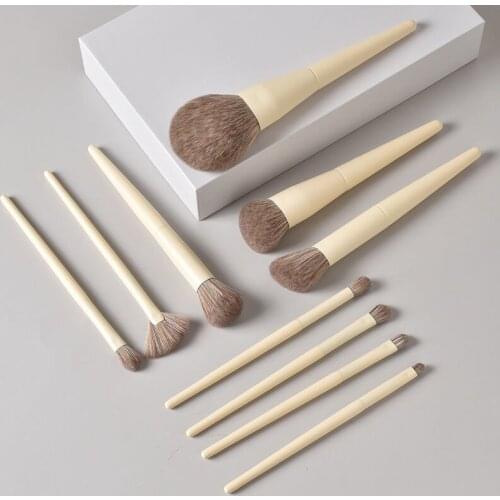 NEW 8/9/10pcs/set Morandi Color Makeup Brush Set Eyeshadow Loose Powder Blush Repair Brush Beauty Makeup Tools Soft Bristles HOT