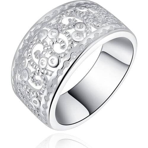 New 925 Sterling Silver Ring Inlaid Zircon Crystal Heart-Shaped Ring Female Charm Jewelry Gift