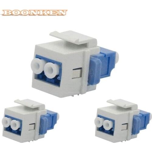 Fiber keystone Jack Snap Fitting Duplex LC Connector Fiber Optic Keystone Jack Adapter