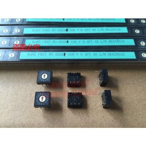 Original new 100% RH2A-16R-V-B 0-F/16 gear rotary dial coding switch DIP 2:3