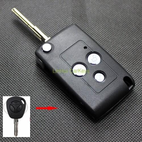 PINECONE for LADA Key Case Shell 3 Buttons Uncut Brass Blade Modified Remote Key Replacement ABS Shell 1Pc