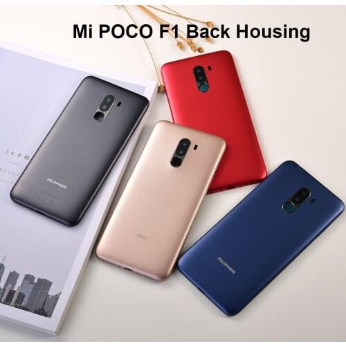 Xiaomi POCOPHONE F1 Plastic Back Battery Cover Rear Door Housing Panel Case For Pocophone Poco F1 Replacement Spare Part Skin