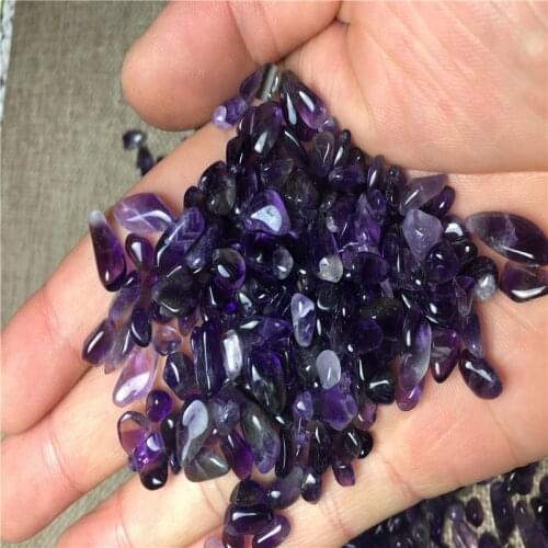 100g tumbling gem Amethyst natural quartz mineral is used to heal chakras
