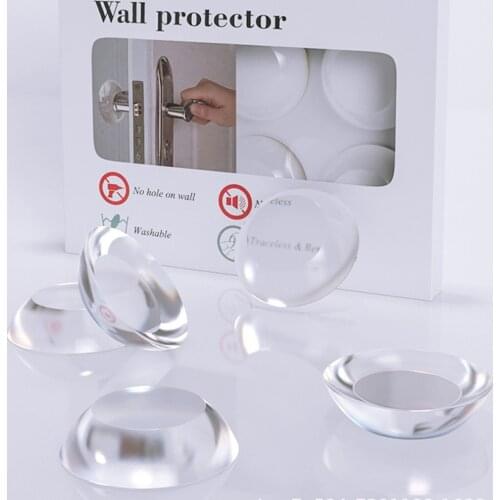 6pcs Transparent Door Stoppers Wall Protector Self-adhesive Round Bumper Door Stop Muffler