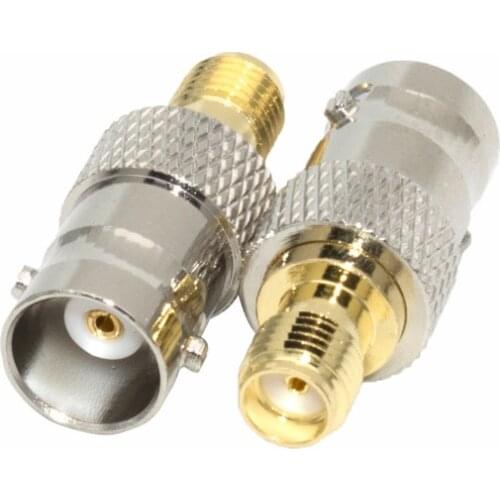 BNC To SMA Connector Q9 BNC Female To SMA Female Jack Straight Coaxial RF Adapters