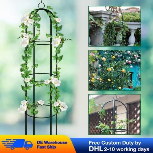 188Cm Plant Climbing Trellis Plant Flower Cage Detachable Support Climbing Stand Rack For Garden Roses Climbing Plants