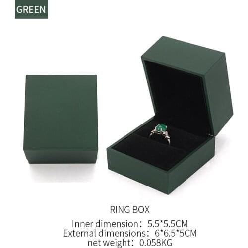 Retro Green Female Wedding Ring Jewelry Display Box For Earring Bracelet Necklace Jewellery Organizer For Lover Engagement Gift