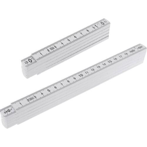 1M 2M 10-parts Folding Carpenters Ruler Lightweight Compact Measuring Stick Slide Fold Up for Woodworking 62KD