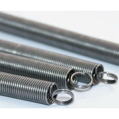 Steel Dual Hook Long Expansion Tension Spring,Hardware Accessories Wire Dia 1mm Outer Dia 5-12mm Length 300mm,1Pcs Sping