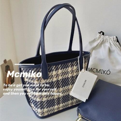 Spring and summer 2021 new bag custom design niche handbag womens fashion thousand bird grid vegetable basket trend small bag