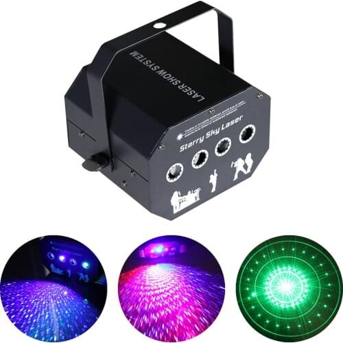 129 Patterns Led Laser Projector Lights RGB DJ Sound Party Disco Light for Wedding Birthday Party Bar DJ Home Music DMX Control