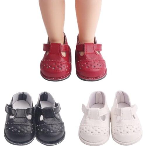 Doll shoes cute cut-out 3 color dress shoes fit 16 inch Girl dolls and 14.5-inch Girl doll accessories r1
