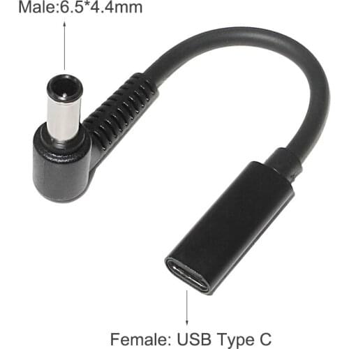 USB Type C to 6.0x4.4 6.5x4.4mm Dc Jack Plug Laptop Charger Cable Converter for Sony Viao for LG Adapter