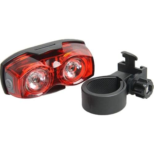 Waterproof 2 LED Horizontal Style Bright Bicycle Tail Light MTB Mountain Cycling Bick Safety Warning Bicycle Taillights Parts