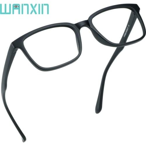 WANXIN Anti-Blue Reading Glasses, Transparent Lens, Reduce Headaches&Eyestrain