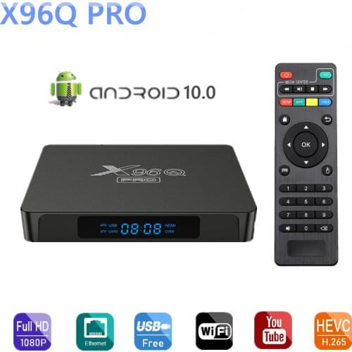 2021 New x96q Pro Android 10 smart TV BOX H313 iptv 2.4G/5G WiFi Media 4k Player Android TVBOX vs x96q x96 mini Set Top Box