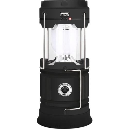 Solar Power Bright Tent Light LED Hand Lamp Portable Camping Light Rechargeable Lantern Emergency Light Camping Torch