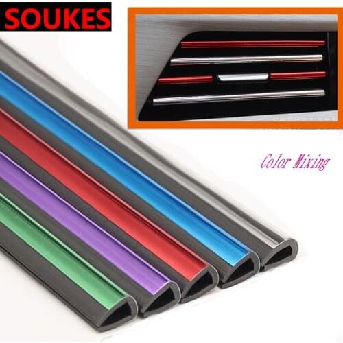 2pcs 20cm Chrome Car Air Vent Decoration Strip For Suzuki Swift Bmw F10 X5 E70 E30 F20 E34 G30 E92 E91 M Volvo XC90 S60 V40 S80