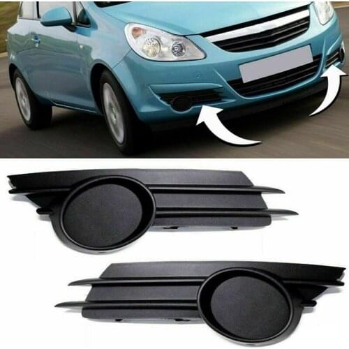 2X Car Front Fog Light Grille Fog Lamp Cover Front Bumper Grill for Vauxhall Opel Corsa D 2006-2011 13229482 13229483