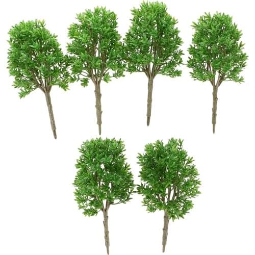 6 Pieces Model Trees for Layout Train Railroad Landscape Scenery 1:30 Scale