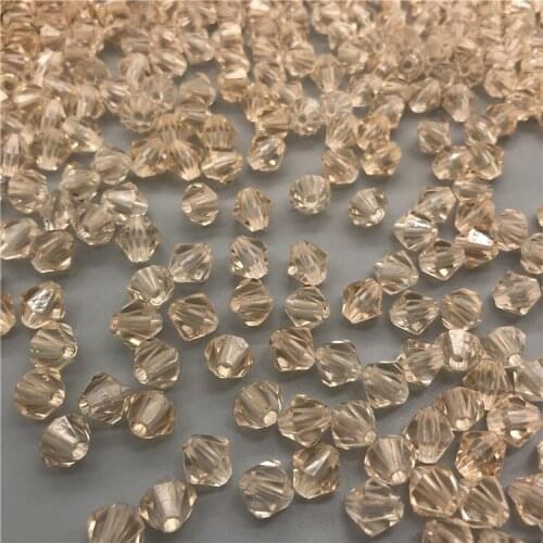 Ornament Accessories 8mm Double Pointed Acrylic Transparent Scattered Beads jewellery making supplies jewellery beads