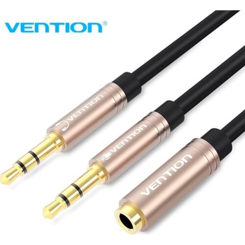 Vention 3.5mm Aux Audio Extension Cable Jack 3.5 Female to Dual Male Earphone Headphone AUX Splitter for Computer Laptop iPhone