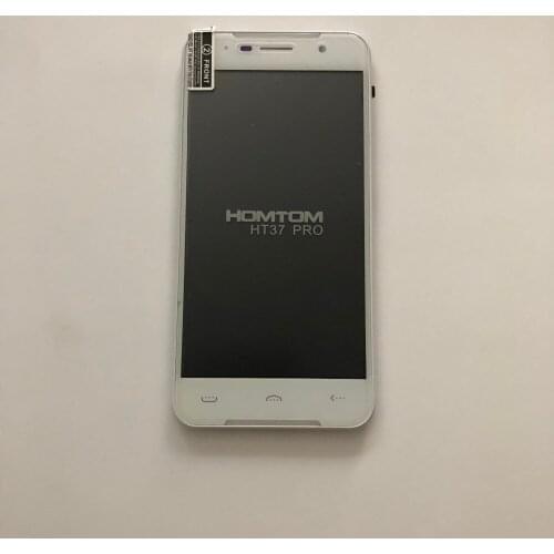 Used LCD Display Screen + Touch Screen + Frame For HOMTOM HT37 PRO MTK6737 Quad Core 5.0inch 1280x720 Free Shipping