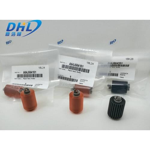 Free Shipping New Compatible 3pcs/set A64J564101 A64J564201 Pickup Roller Kit for Minolta bizhub C250 C300 C360 C458 C558 C658