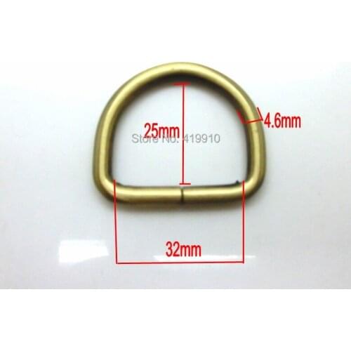 Free Shipping-5Pcs Antique Bronze Unwelded Leather Bag Metal Crafts DIY D Ring 41mmx35mm(Inside :32x25mm ) Connect Buckle J1286