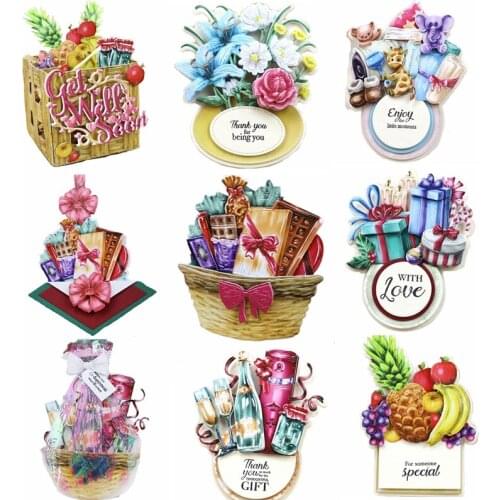 Big Gift Packs Metal Cutting Dies Various Gifts&Fruits&Foods&Flower Die Cuts For Card Making DIY Scrapbook New 2019 Crafts Cards