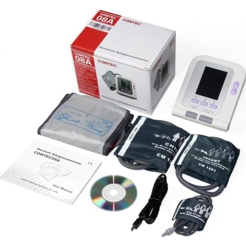 CE Digital Blood Pressure Monitor CONTEC08A+Infant Pediatrics/Child/Adult Cuffs+SP02 contec