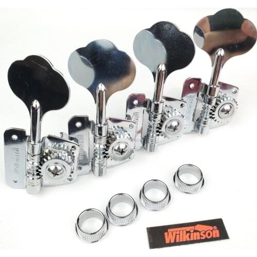 Open Frame wilkinson Electric Bass Guitar Machine Heads Tuners Guitar Tuning Pegs WJBL-200 Chrome Silver Made In Korea